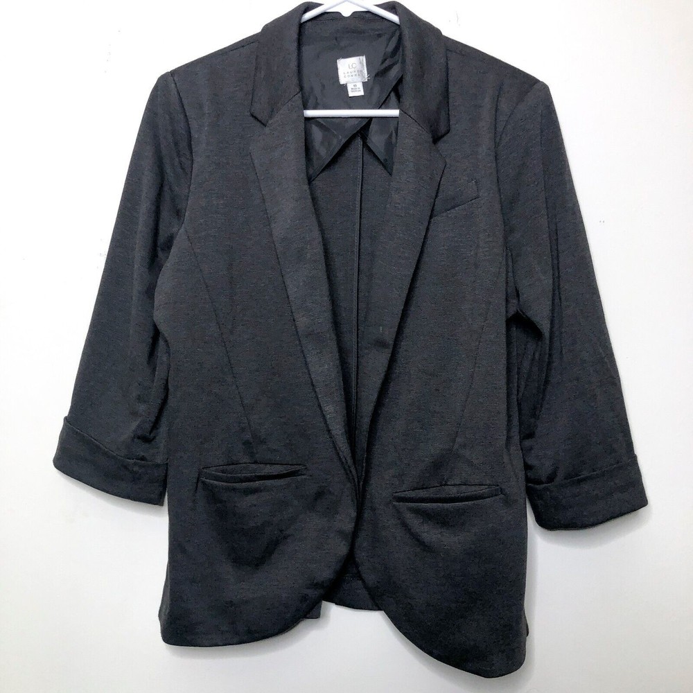 LC Lauren Conrad Women's Size 10 Blazer, Gray/Grey